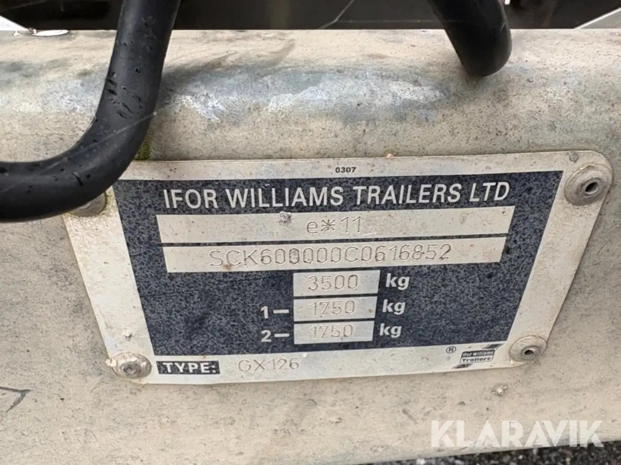 Billede 4 - Maskintrailer Ifor Williams Gx 126-r