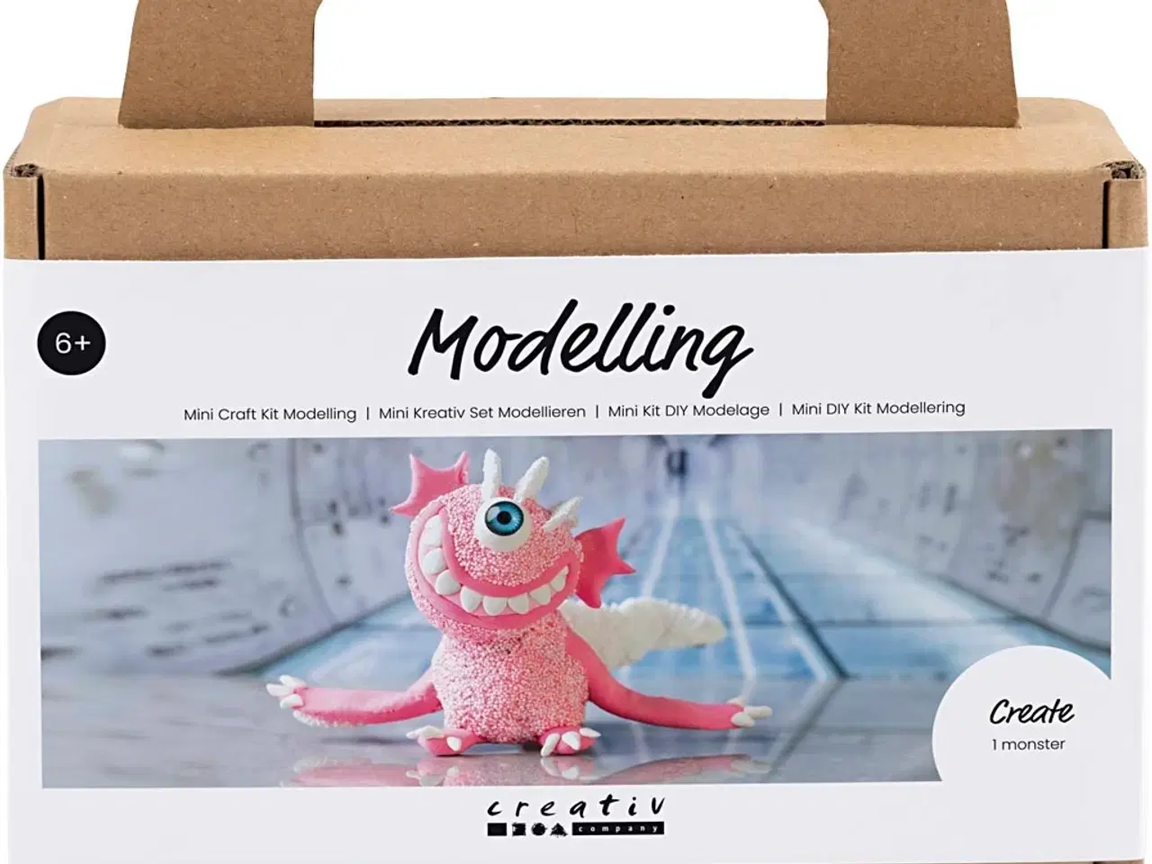 Billede 1 - Mini DIY Kit Modellering, Monster Sally, lys pink, 1 pk.