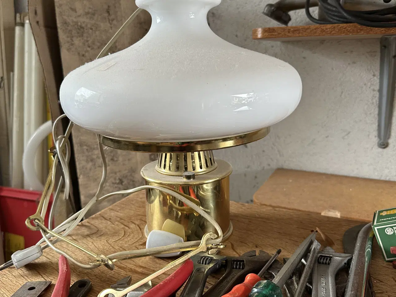 Billede 1 - Messinglampe