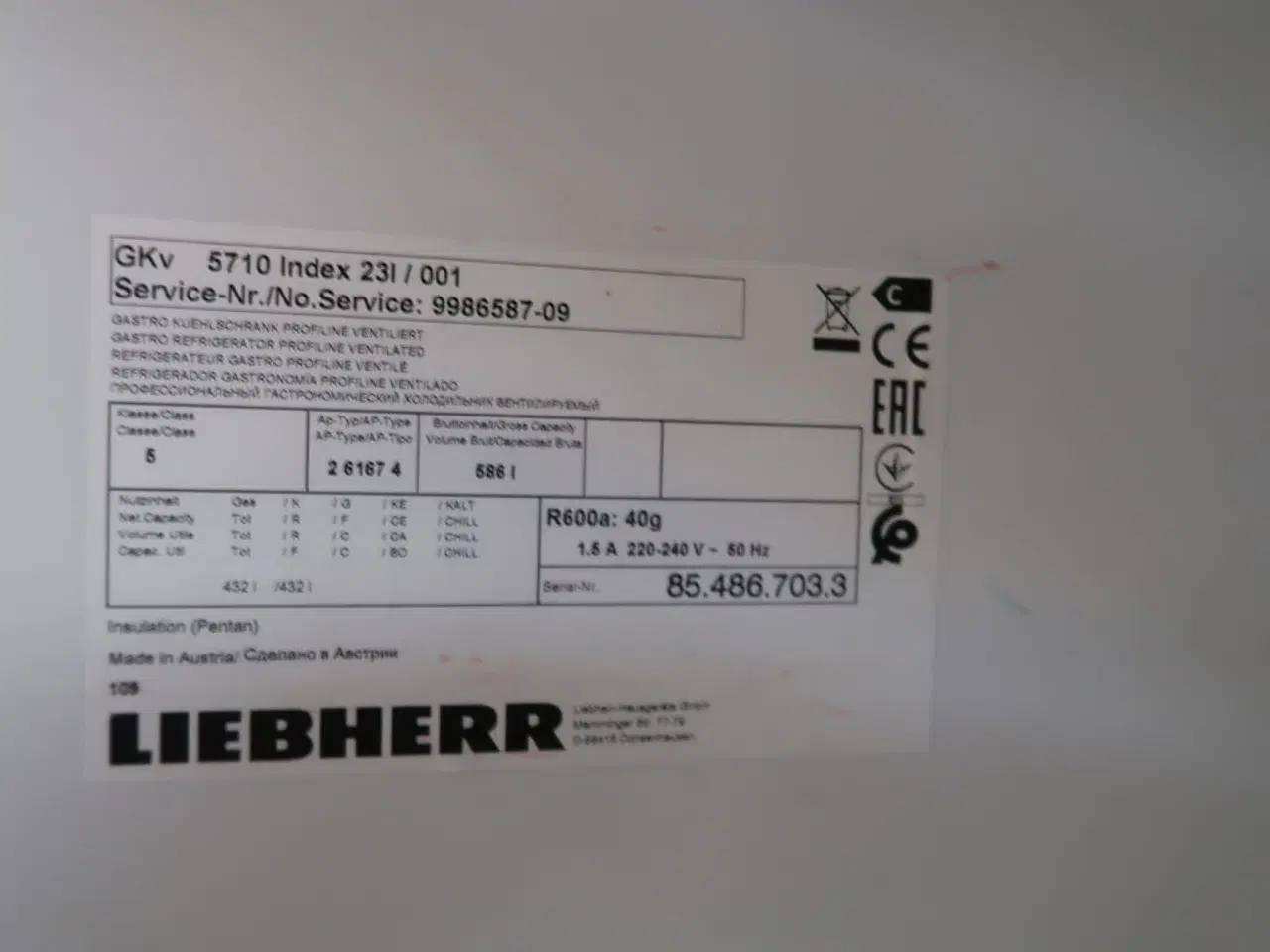 Billede 3 - Fryseskab, Libherr 2 6167 4