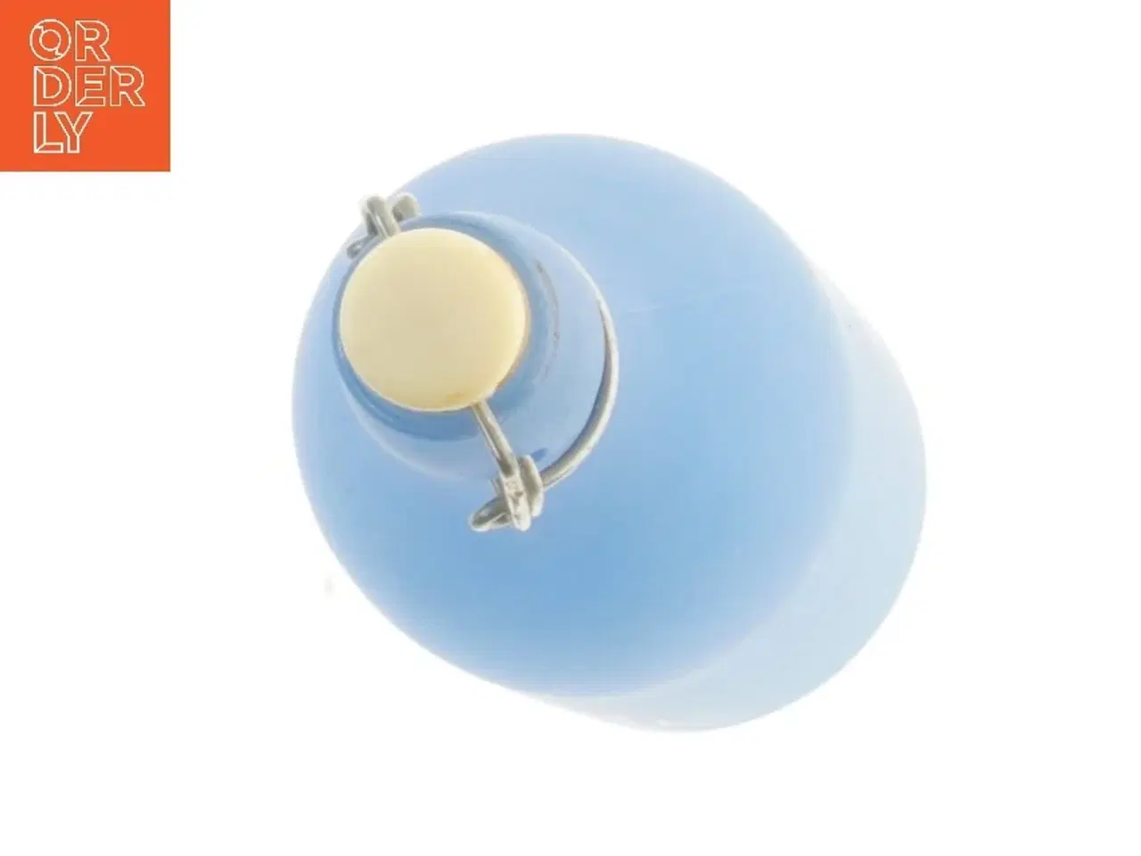 Billede 2 - Blå flaske med prop (str. 32 cm)