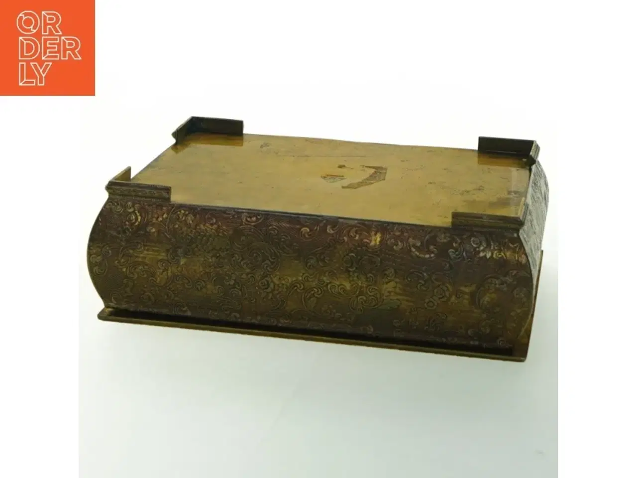 Billede 7 - Dekorativ bronze boks med låg (str. 21 x 16 cm)