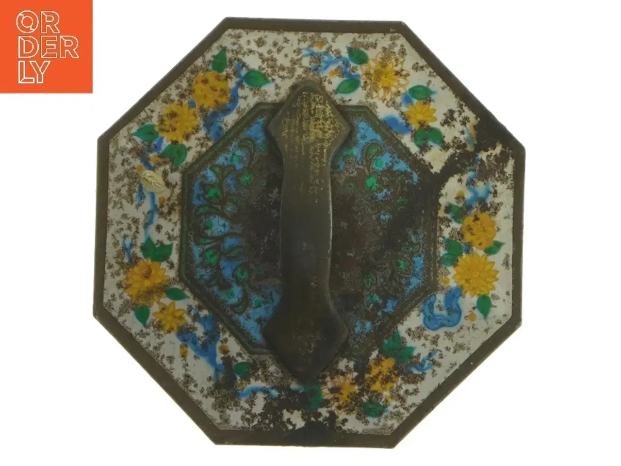 Billede 3 - Antik dekoreret beholder (str. ø 13, 12 cm)