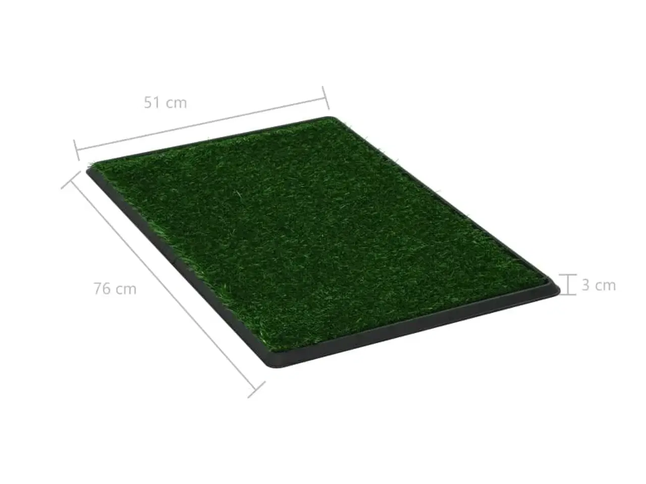 Billede 9 - Kæledyrstoilet med bakke og kunstgræs 2 stk. 76x51x3 cm grøn