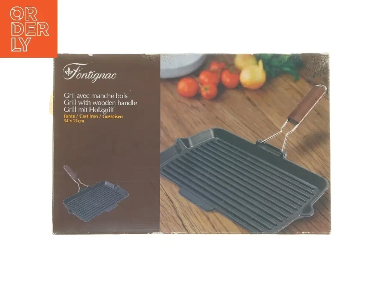 Billede 1 - Fontignac grillpande med træhåndtag fra Fontignac (str. 38x24 cm)