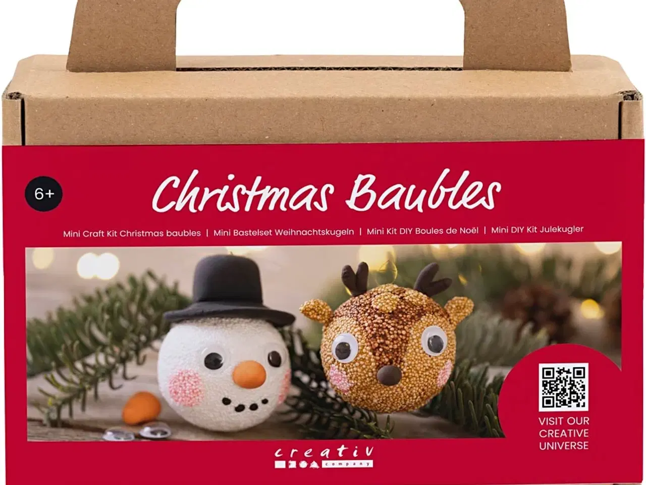 Billede 1 - Mini DIY Julekugler Kit med Rensdyr og Snemand