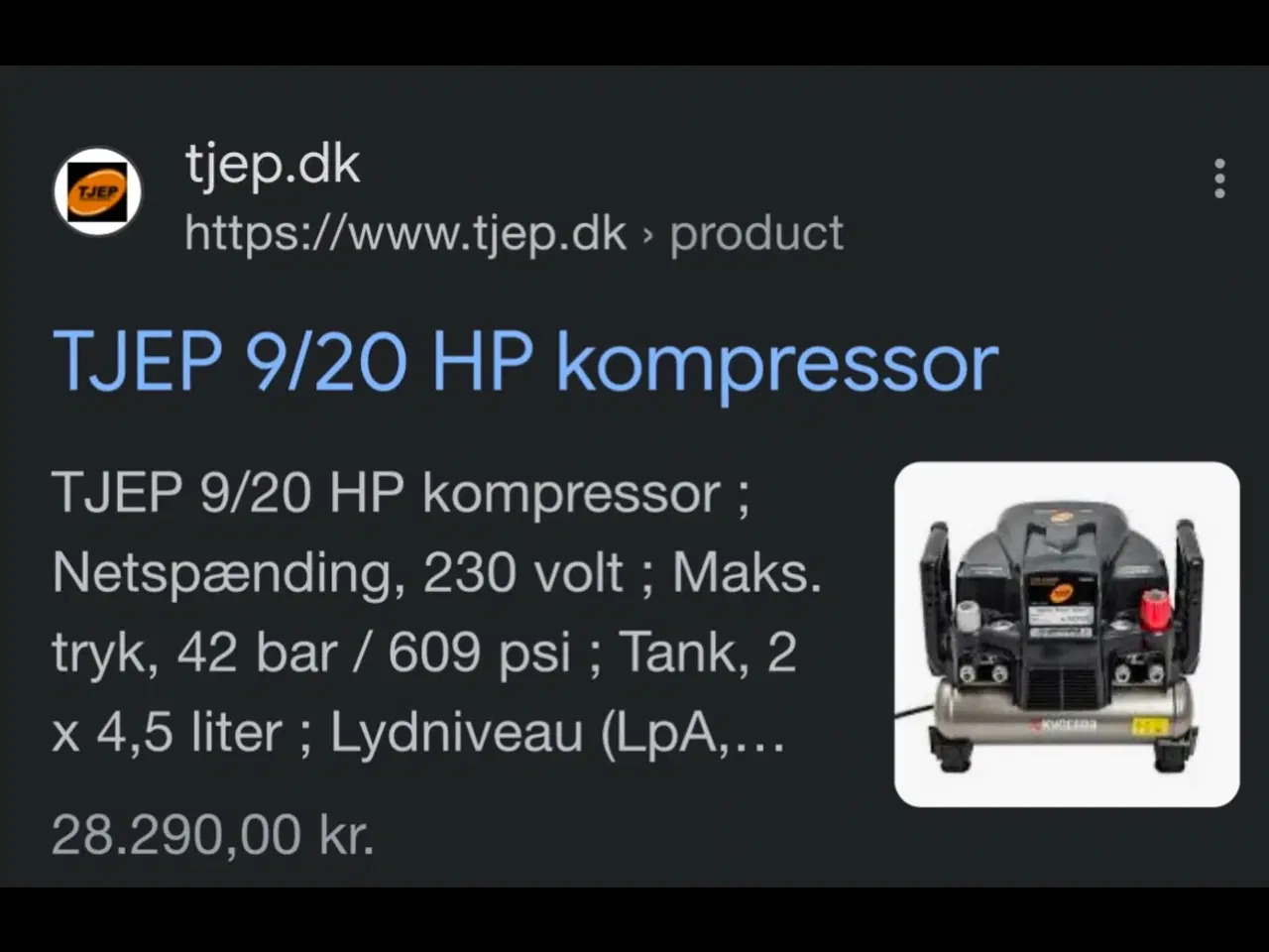 Billede 2 - Tjep hp kompressor 