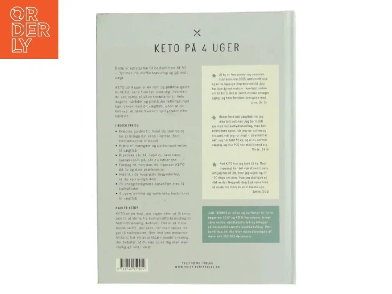 Billede 1 - Keto på 4 uger af Jane Faerber (Bog)