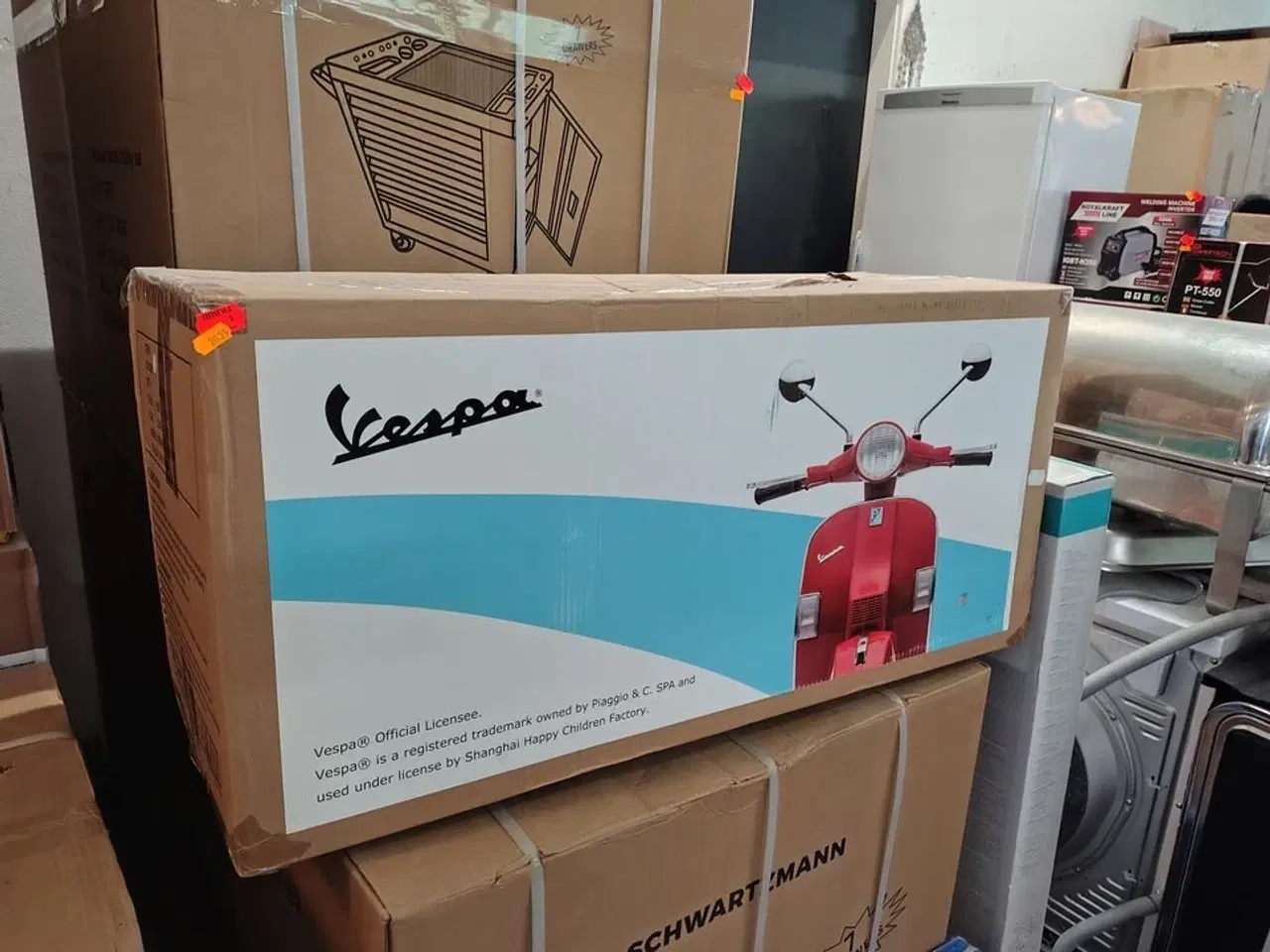 Billede 6 - Legetøjsscooter, ubrugt. VESPA Hvid