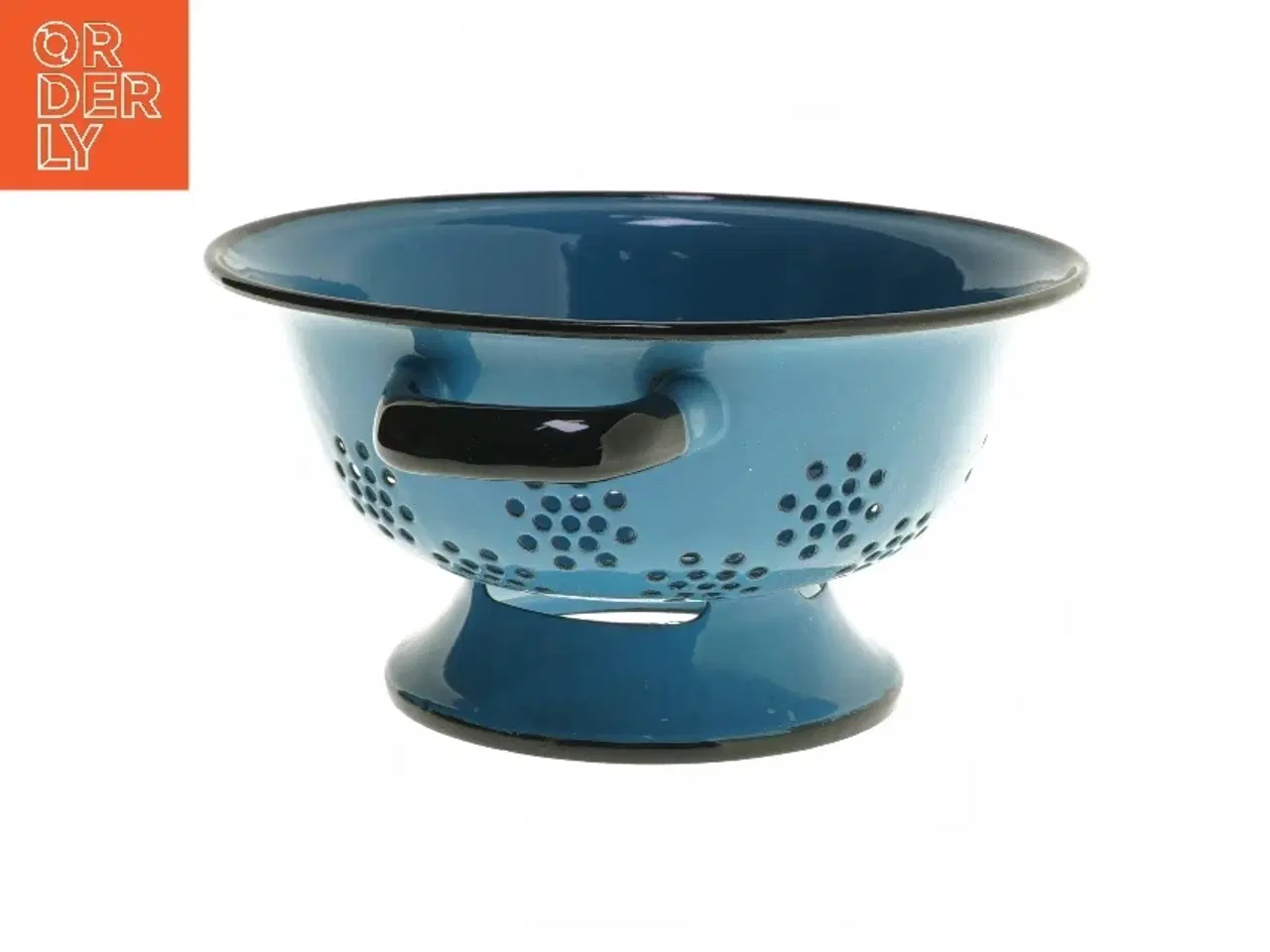 Billede 2 - Blåt dørslag, emalje (str. Ø 21 cm)