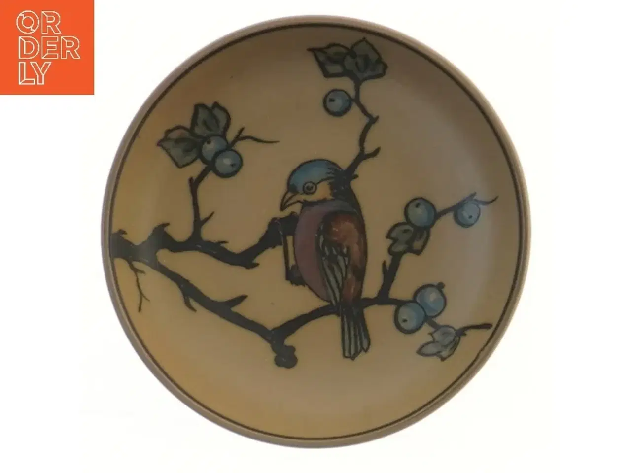 Billede 1 - Keramikskål med fuglemotiv (str. Ø 12 cm)