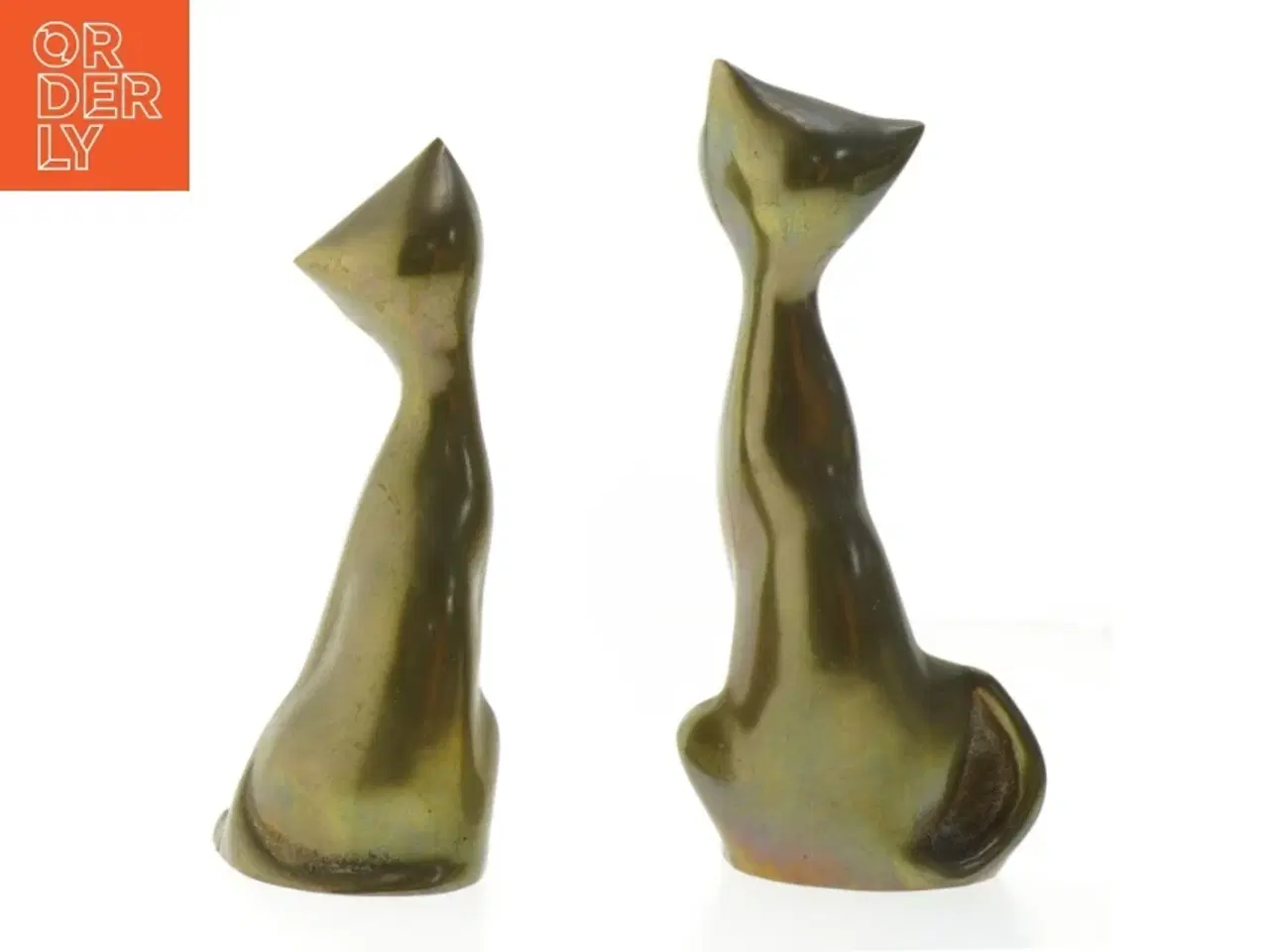 Billede 2 - Messing kattefigurer (str. 18 cm)