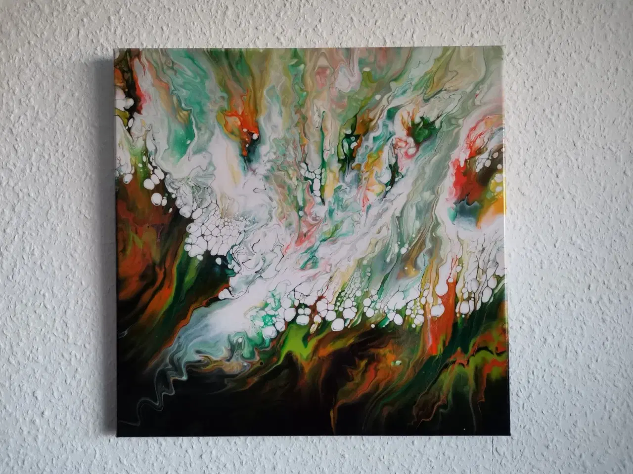 Billede 1 - Akryl maleri i pouring teknik 40 x 40 cm