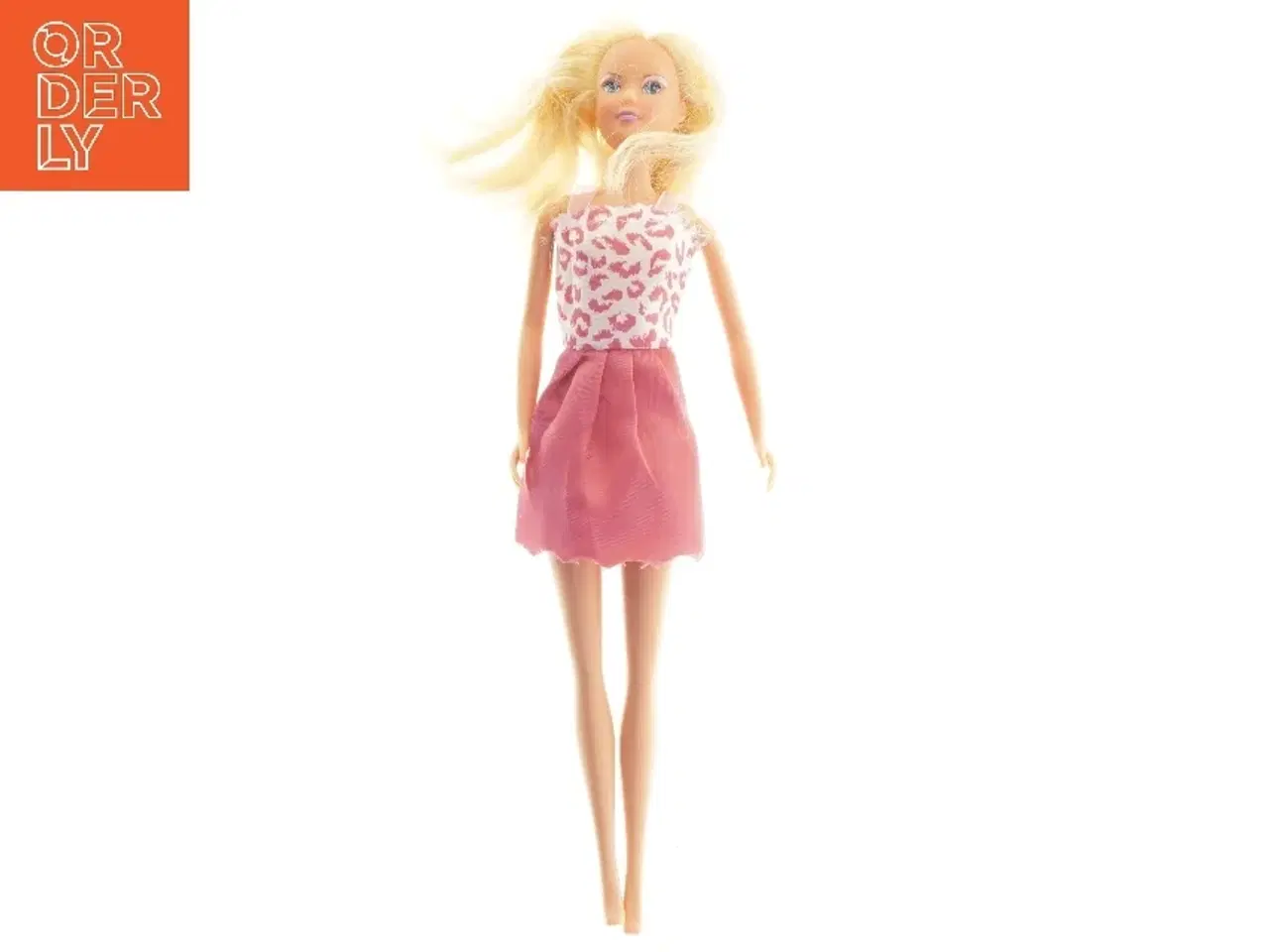 Billede 1 - Dukke med lyseblond hår og pink tøj fra Barbie (str. 31 cm)