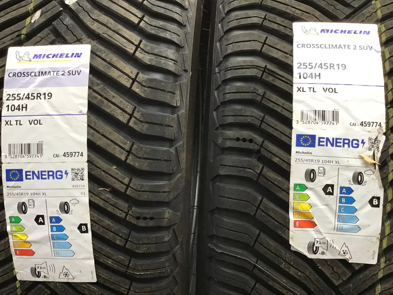 Billede 2 - Michelin Helårsdæk 2 stk 255/45-19 