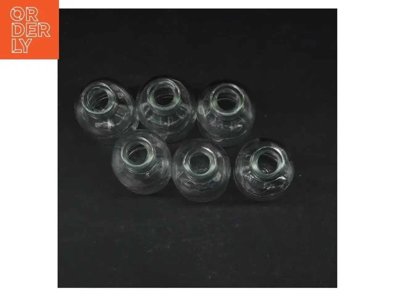 Billede 2 - Sæt med 6 små glasflasker (str. 6 styk. 11 cm)