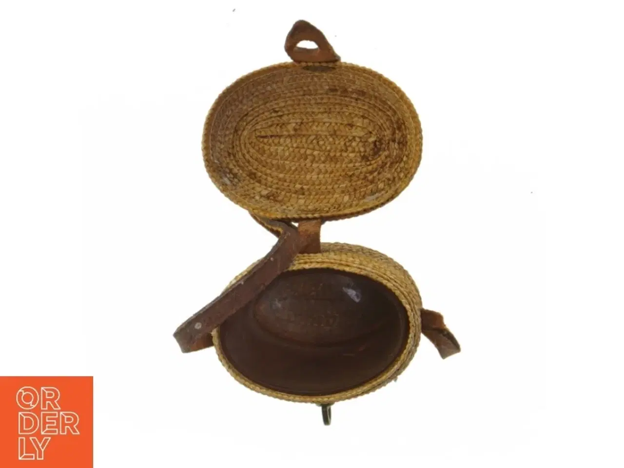 Billede 2 - Flettet etui med lille drikkeglas  (str. 11,5 cm)