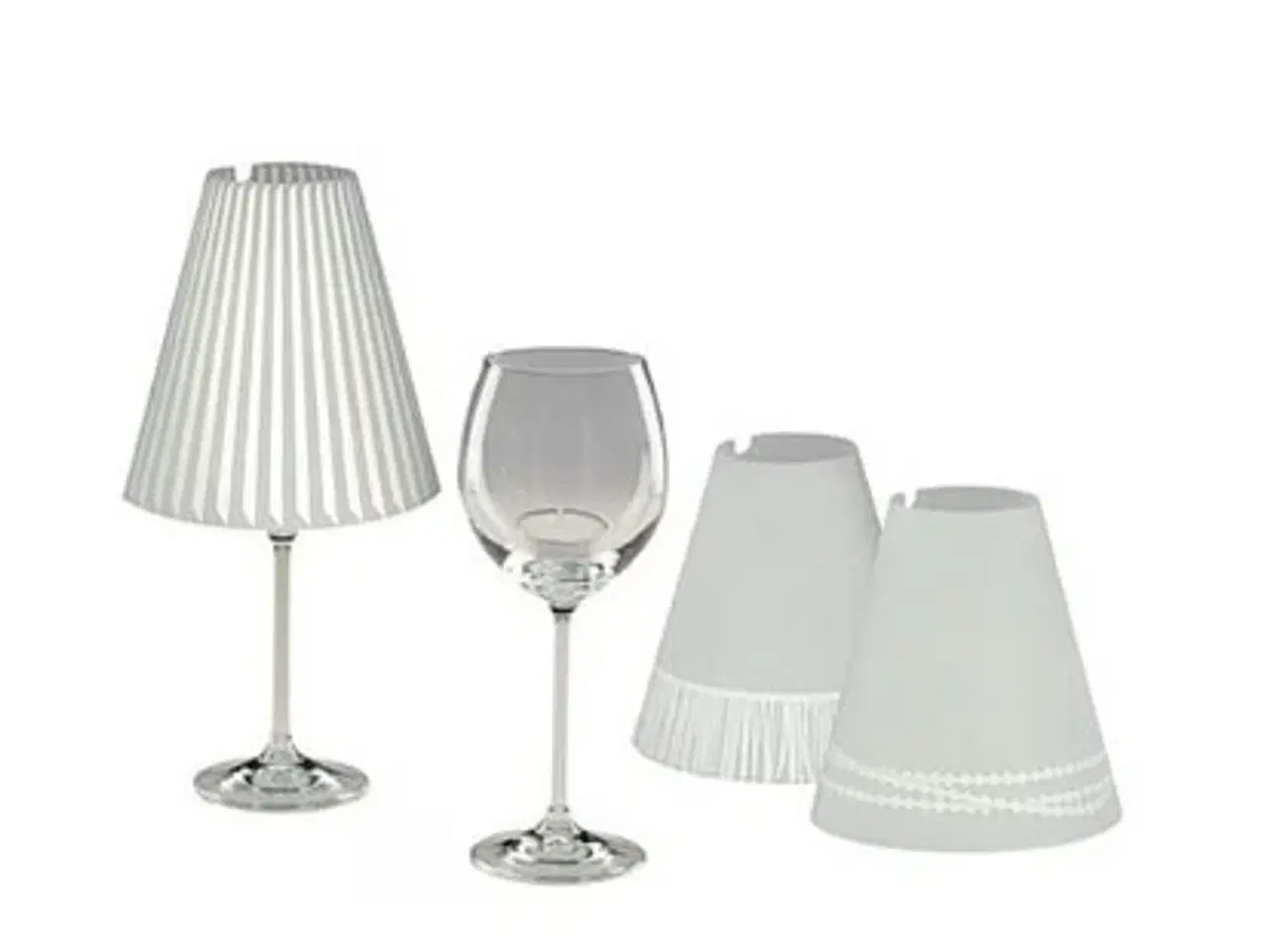 Billede 3 - Lampeskærme til vinglas - Helene Stripe