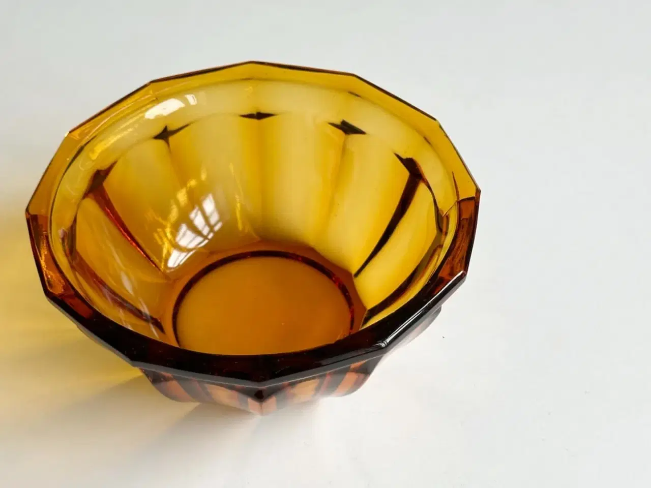 Billede 3 - Ravfarvet glasskål, NB