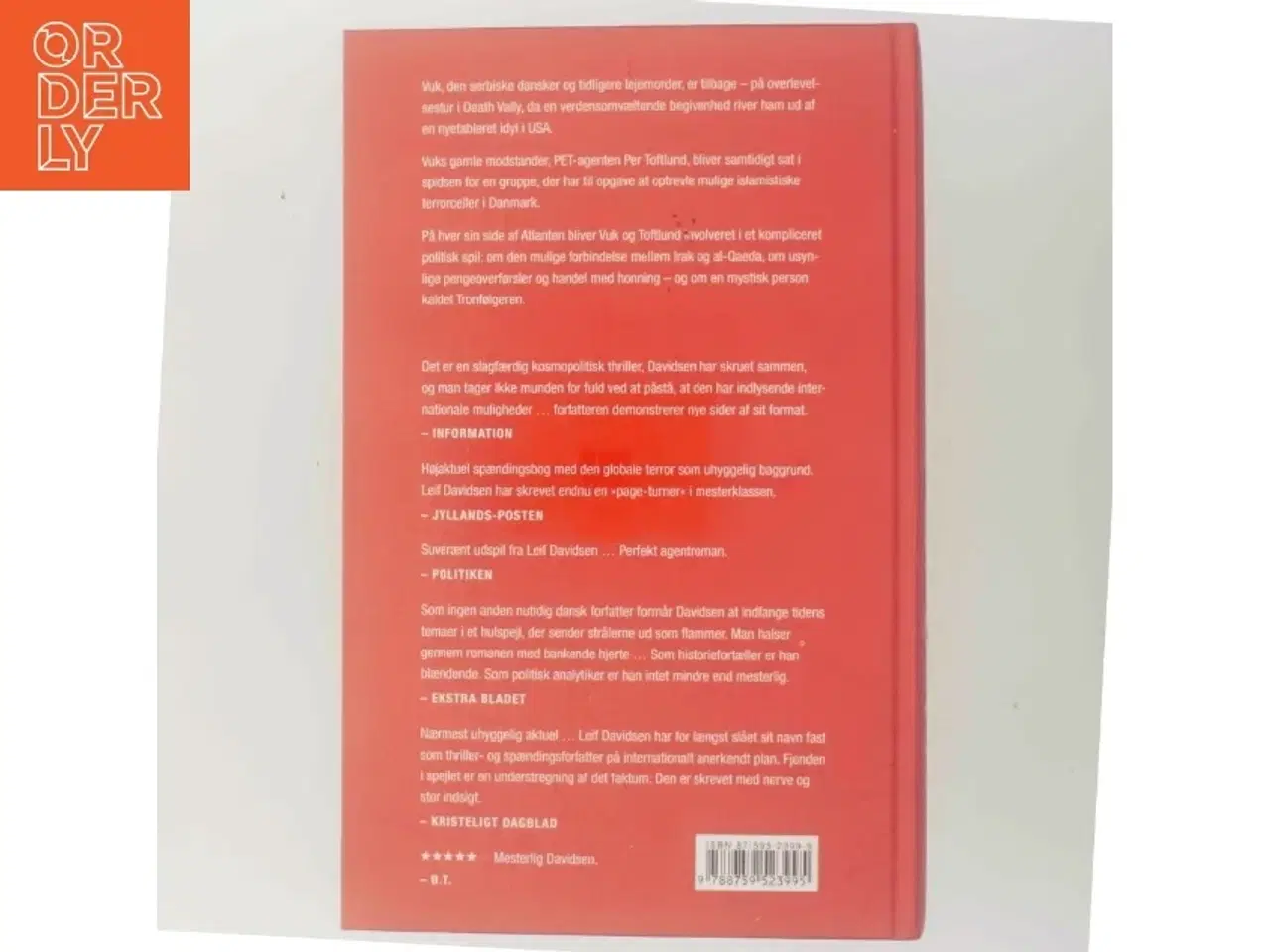 Billede 3 - Fjenden i spejlet : roman af Leif Davidsen (Bog)