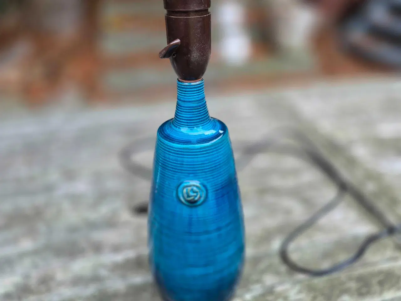 Billede 11 - Keramikbordlamper med smuk turkis glasur