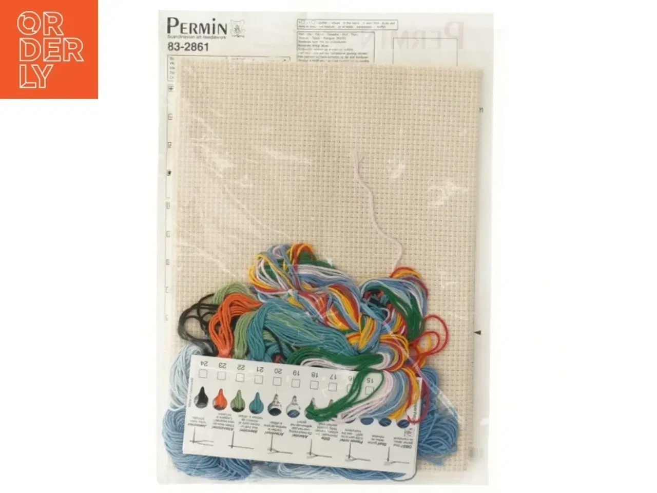 Billede 2 - Broderikit til pude fra Permin (str. 30x30 cm)