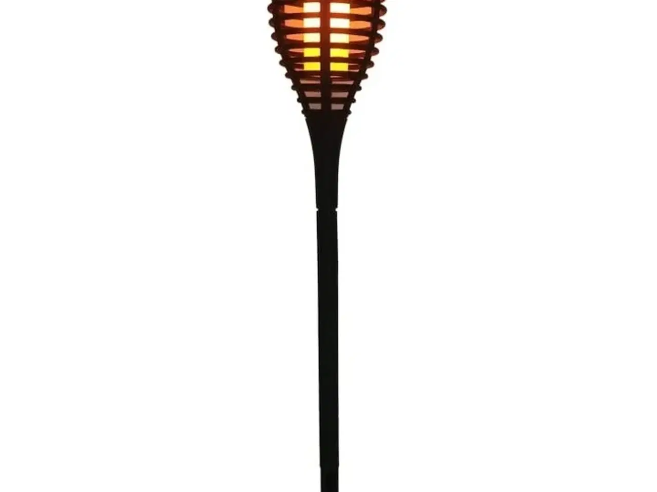 Billede 3 - 10 stk. solcellehavefakkel med flammeeffekt sort 48 cm(ubrugt)