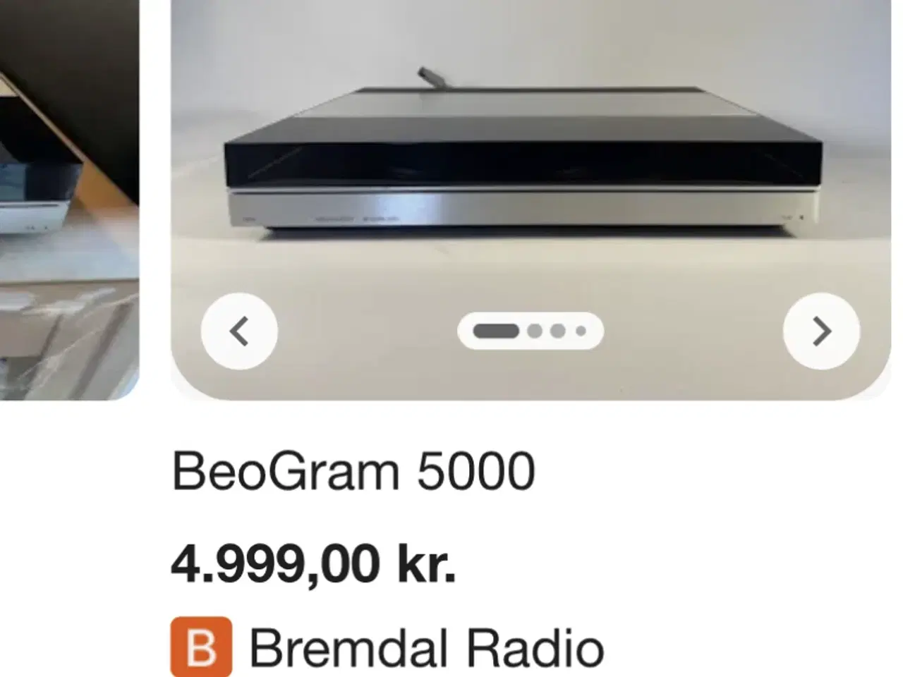 Billede 4 - B&O pladespiller og seberat radio som passer til