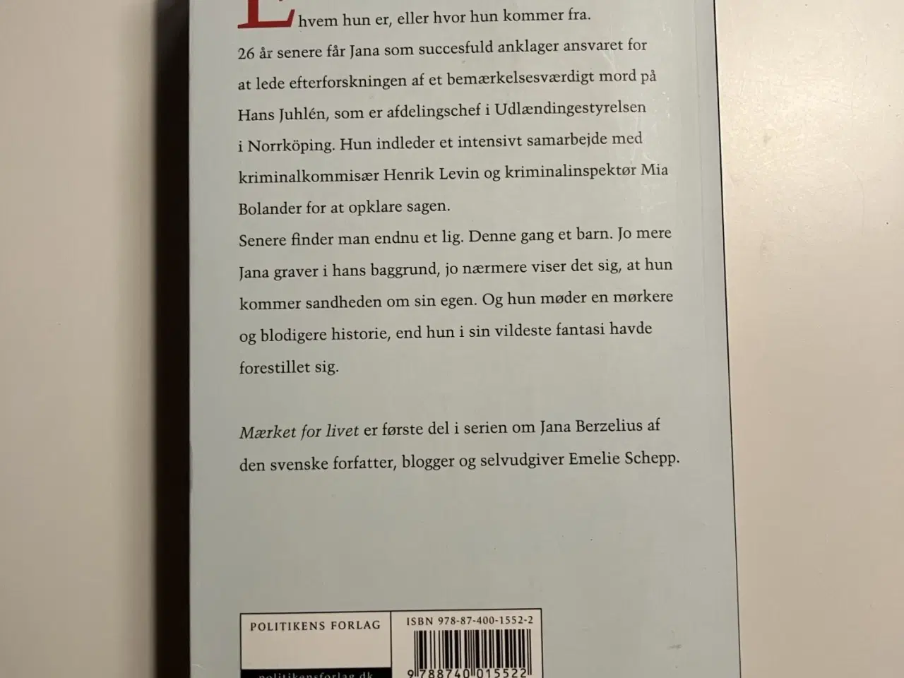 Billede 2 - Mærket for livet. Af Emelie Schepp