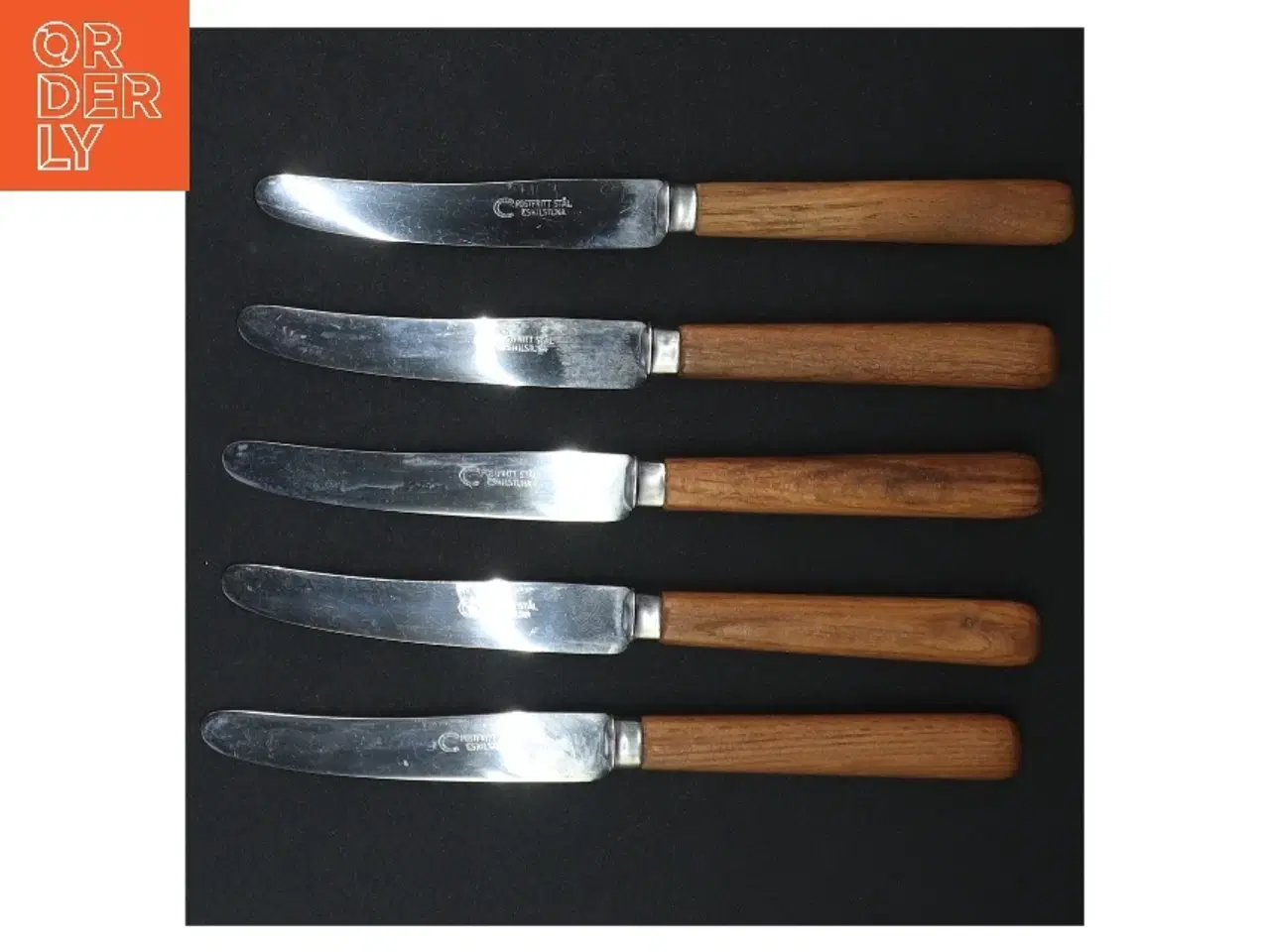 Billede 1 - Smørknive i rustfrit stål med træskaft (str. 17 cm)