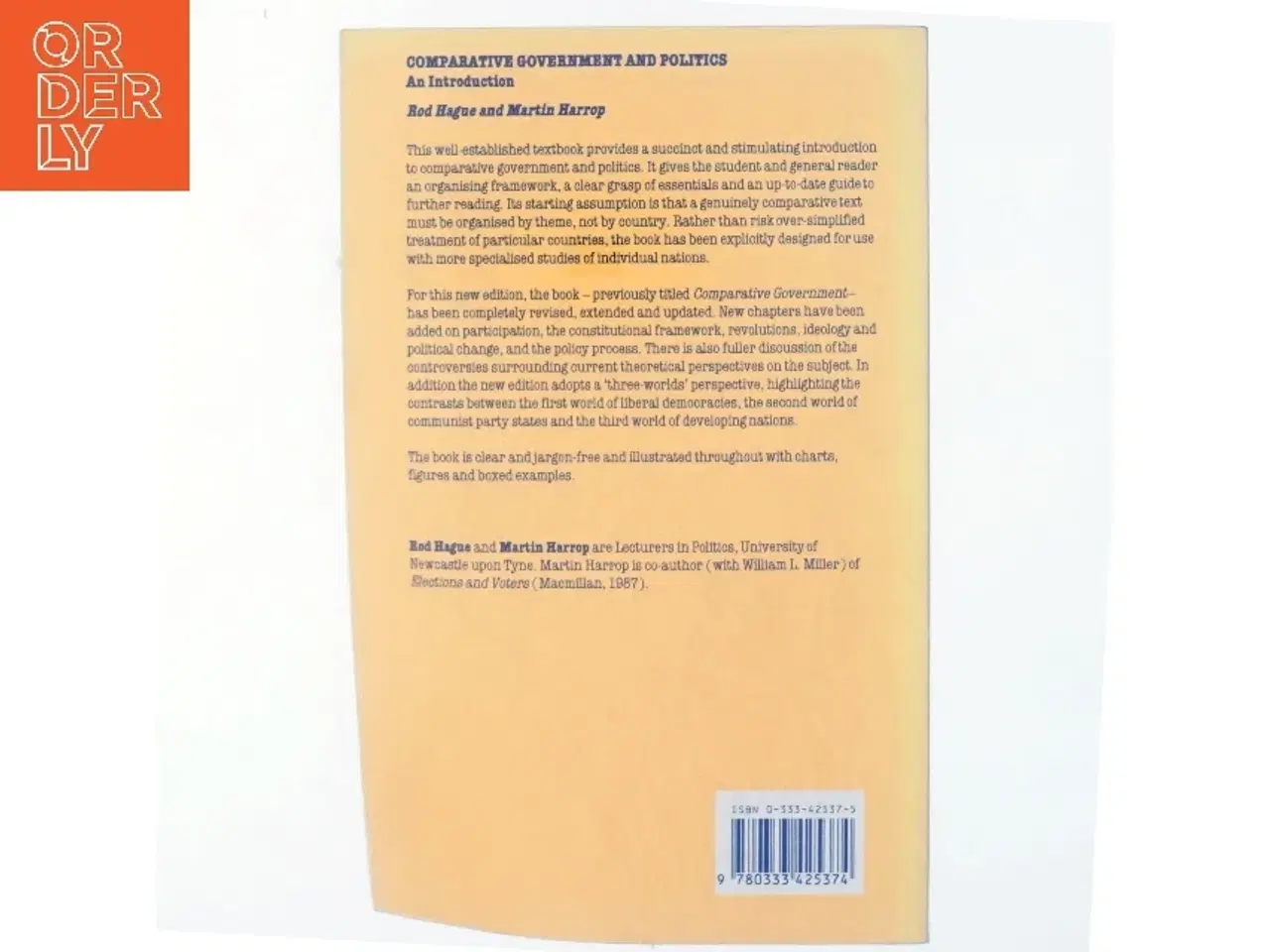 Billede 3 - Comparative government and politics : an introduction (Bog)