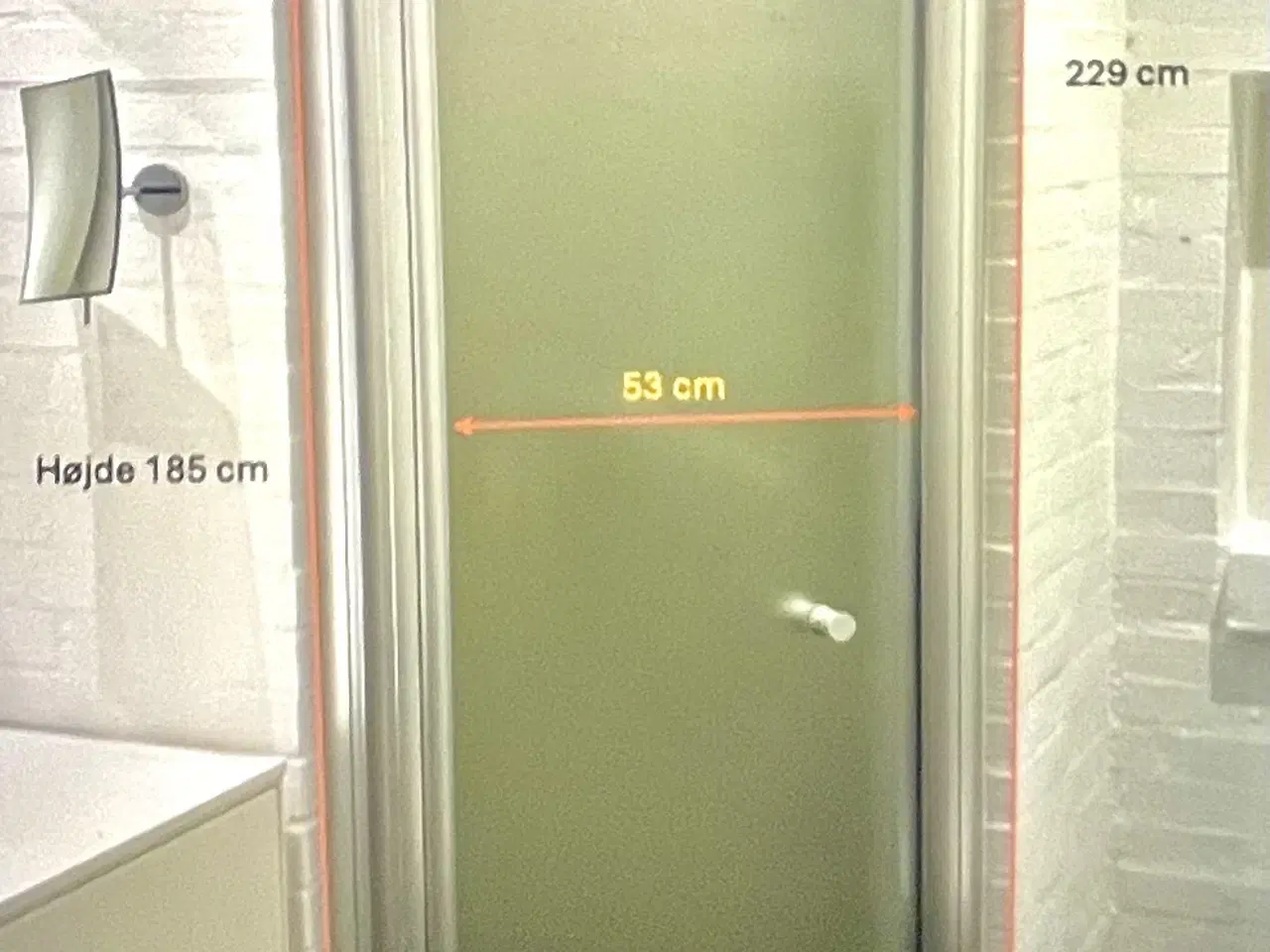 Billede 3 - Glasdør til brusekabine