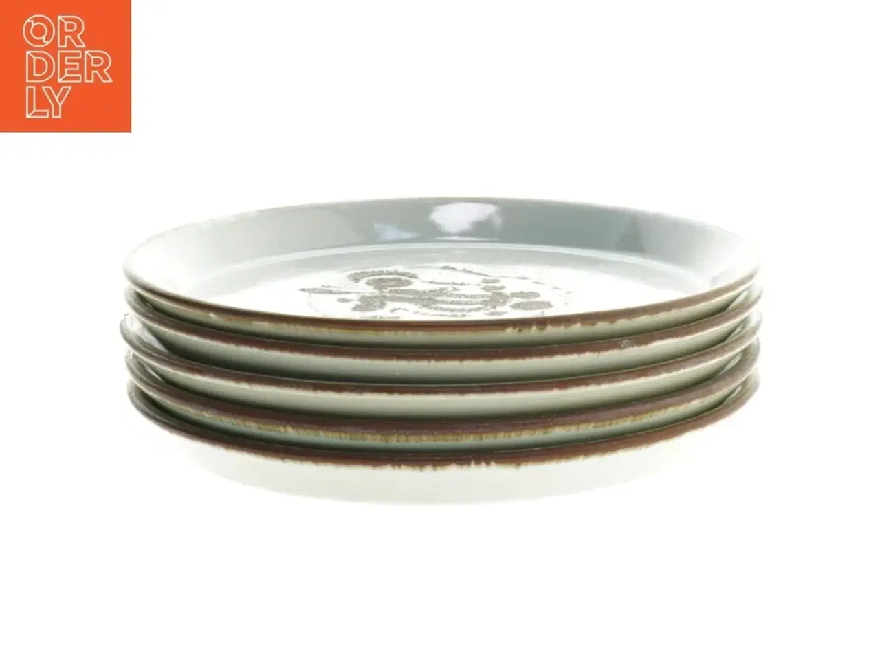 Billede 1 - THULE håndmalet dessert tallerken  (str. 5 styk Ø 18 cm)