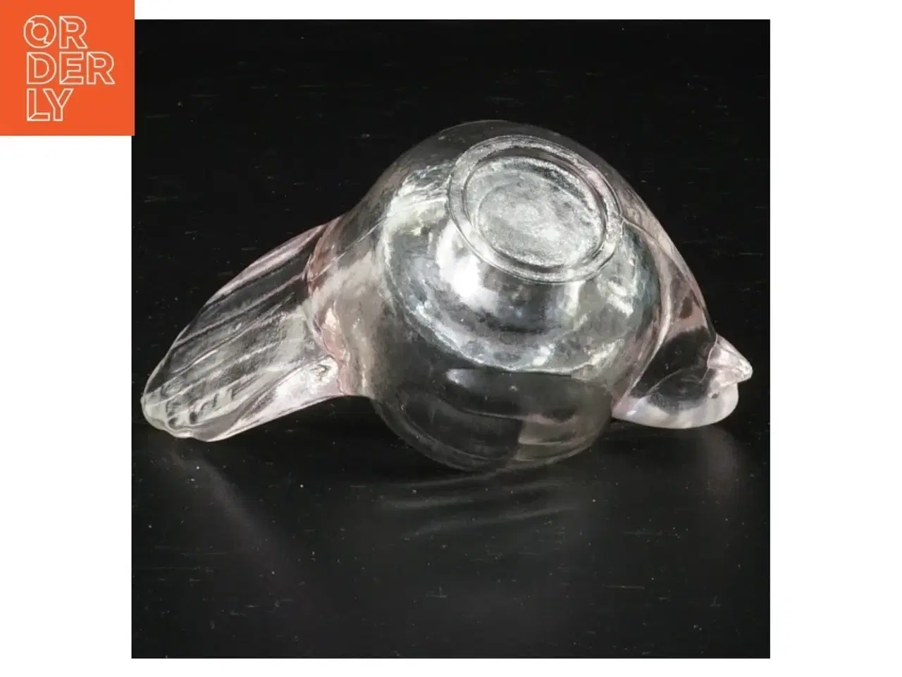 Billede 2 - Glasfugl lysestage skål(str. 12 x 7 x 8 cm)