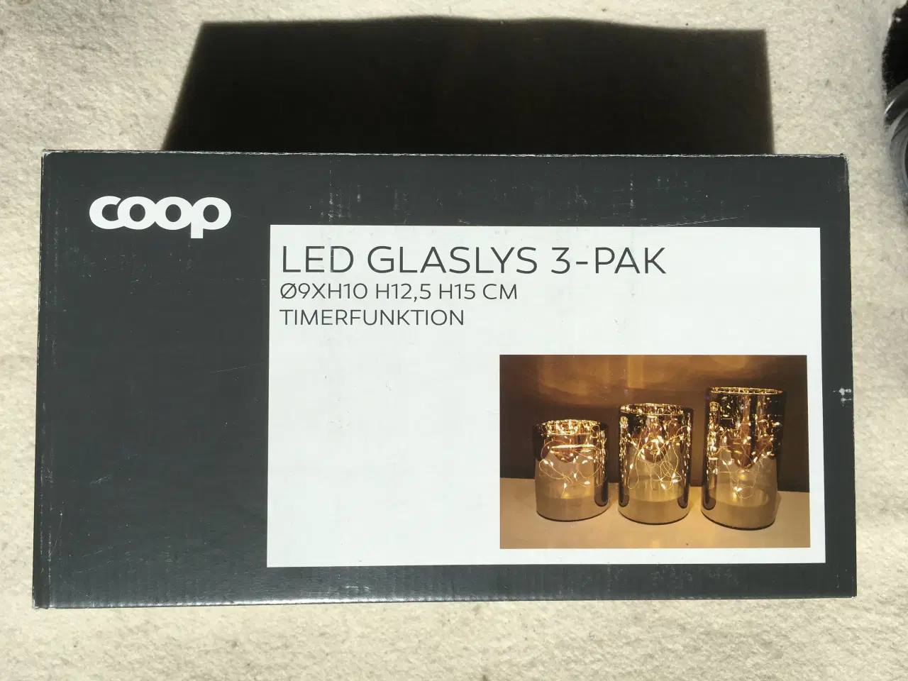 Billede 1 - coop LED glaslys, 3-pak