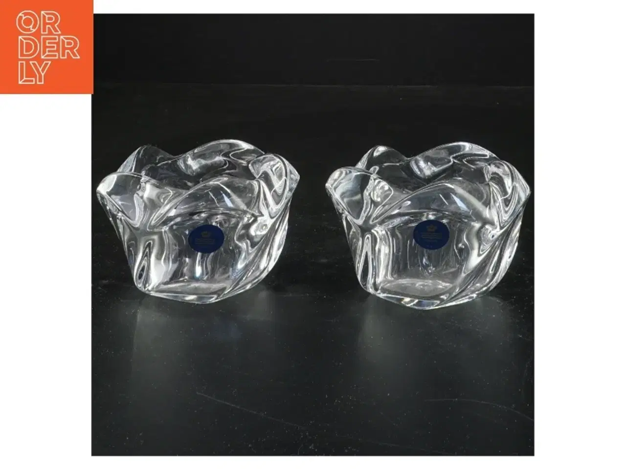 Billede 1 - Glas fyrfadsstager fra Royal Copenhagen (str. 6 cm)