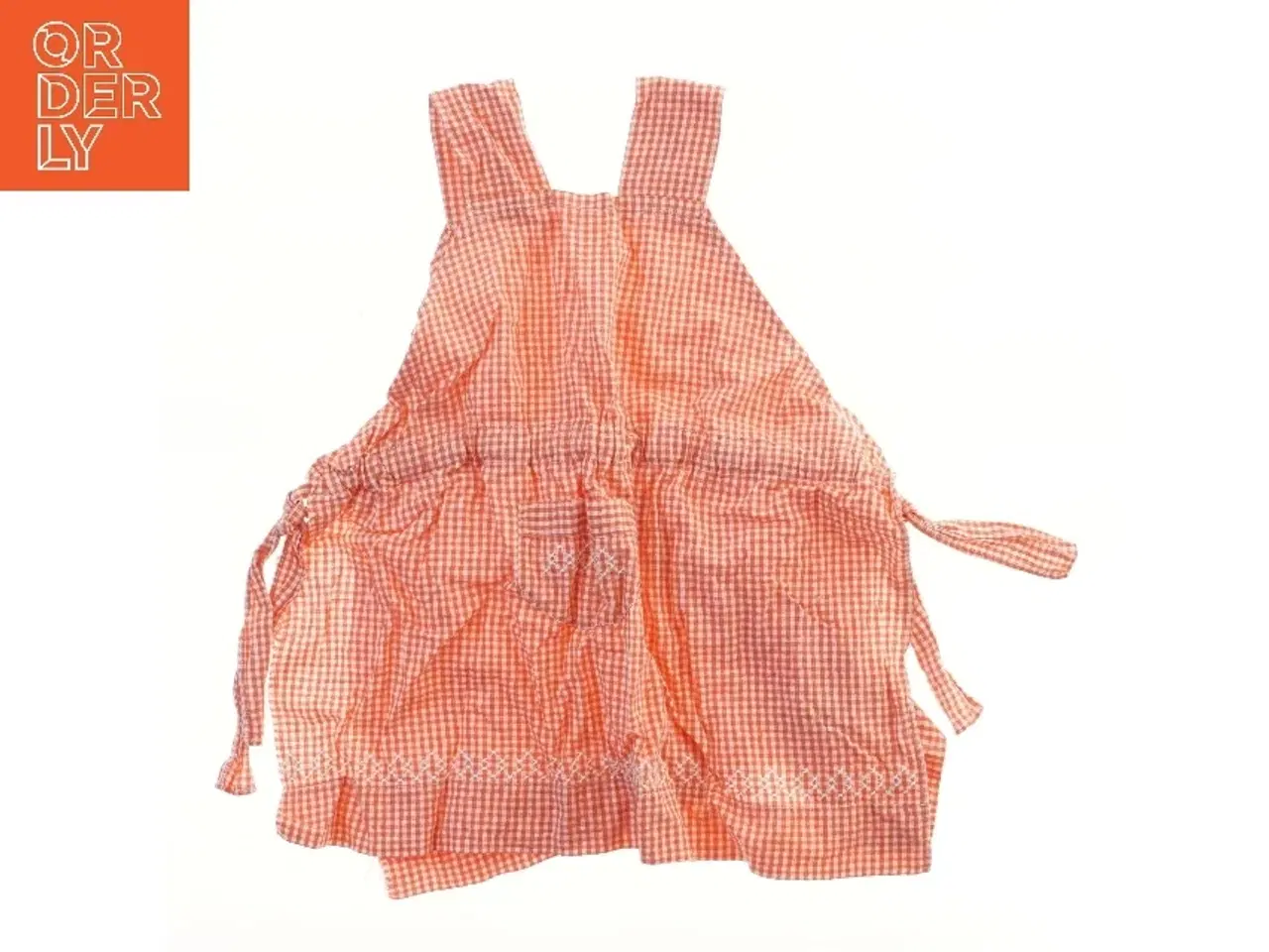 Billede 1 - Orange ternet kjole str. 2-3 år