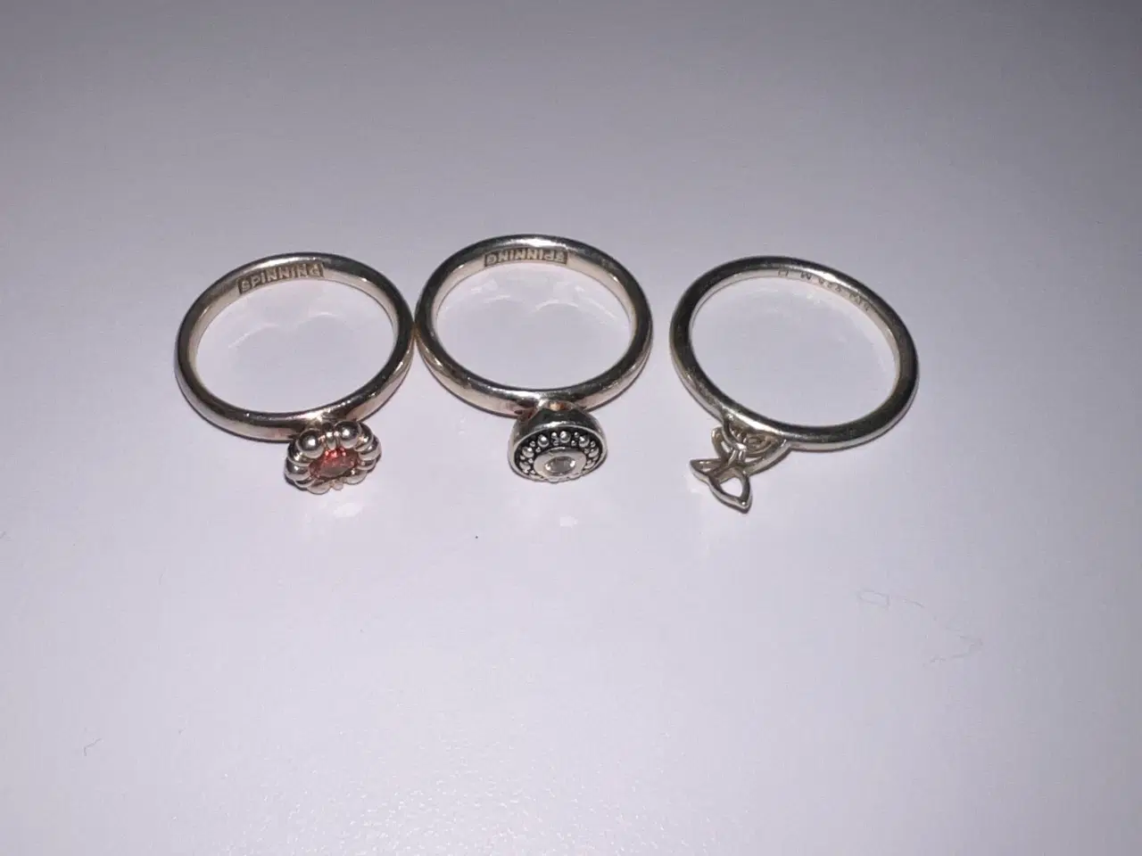 Billede 2 - 3 stk. spinning ringe i sølv