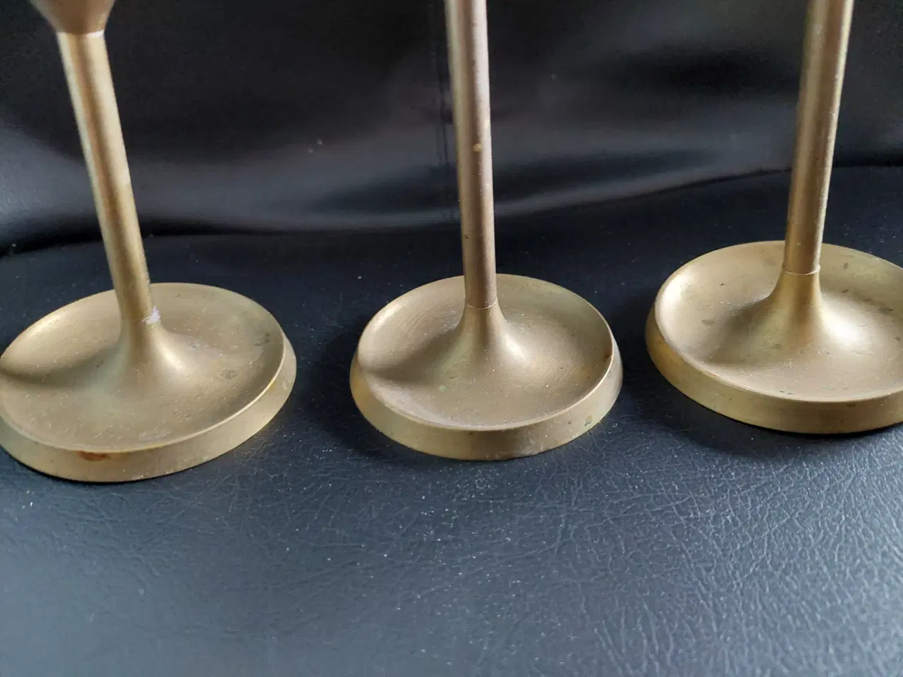 Billede 3 - 3 stk. messing lysestager