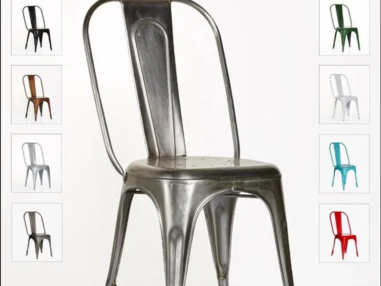 Billede 1 - 176 stk. Industrielle jernstole uden armlæn