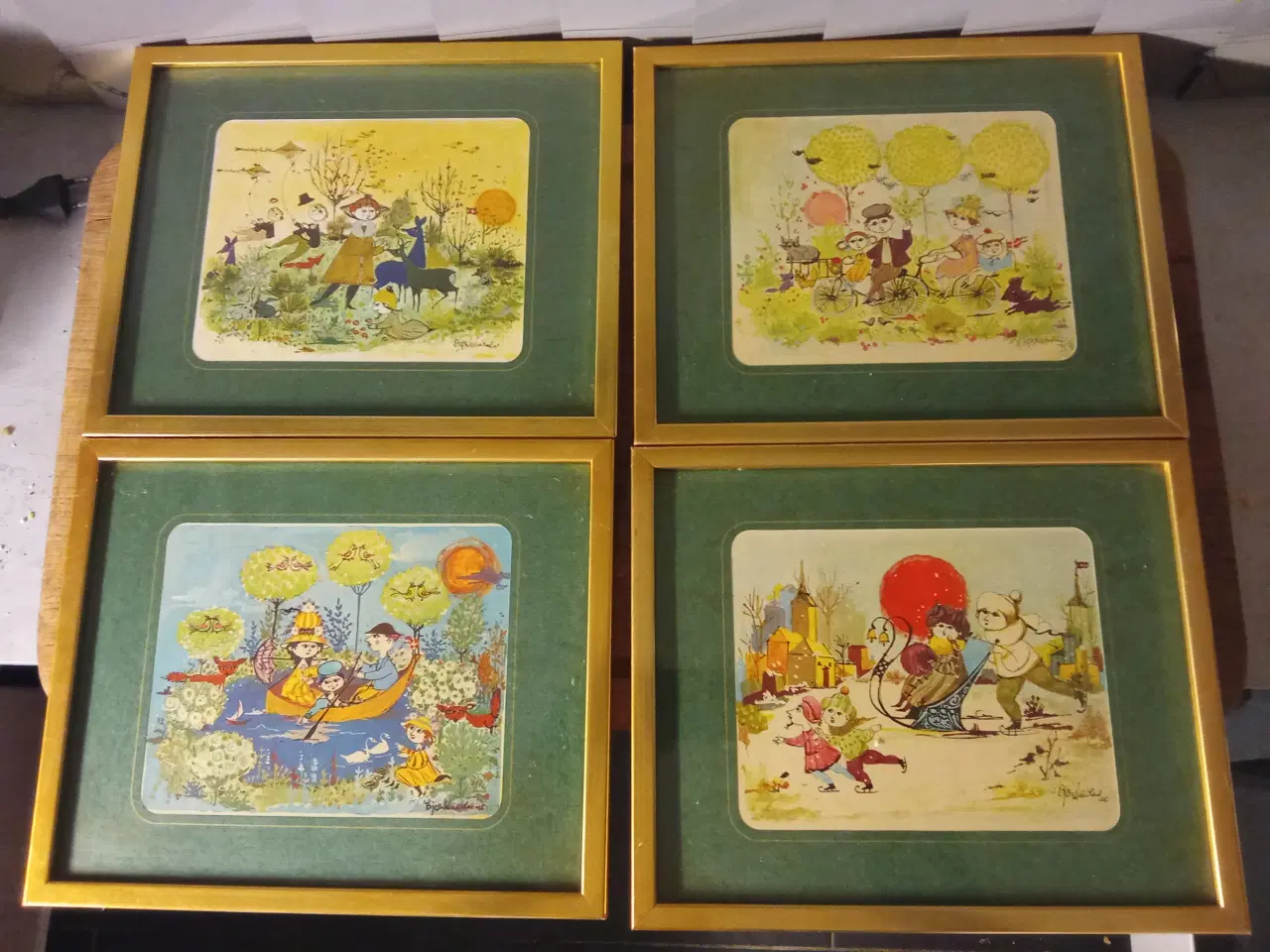 Billede 1 - de 4 årstider fra Bjørn Wiinblad,