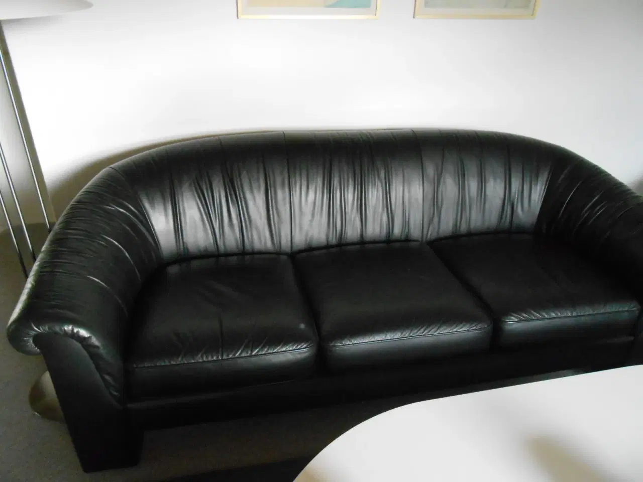 Billede 1 - Lædersofa i meget fin stad 3ps 