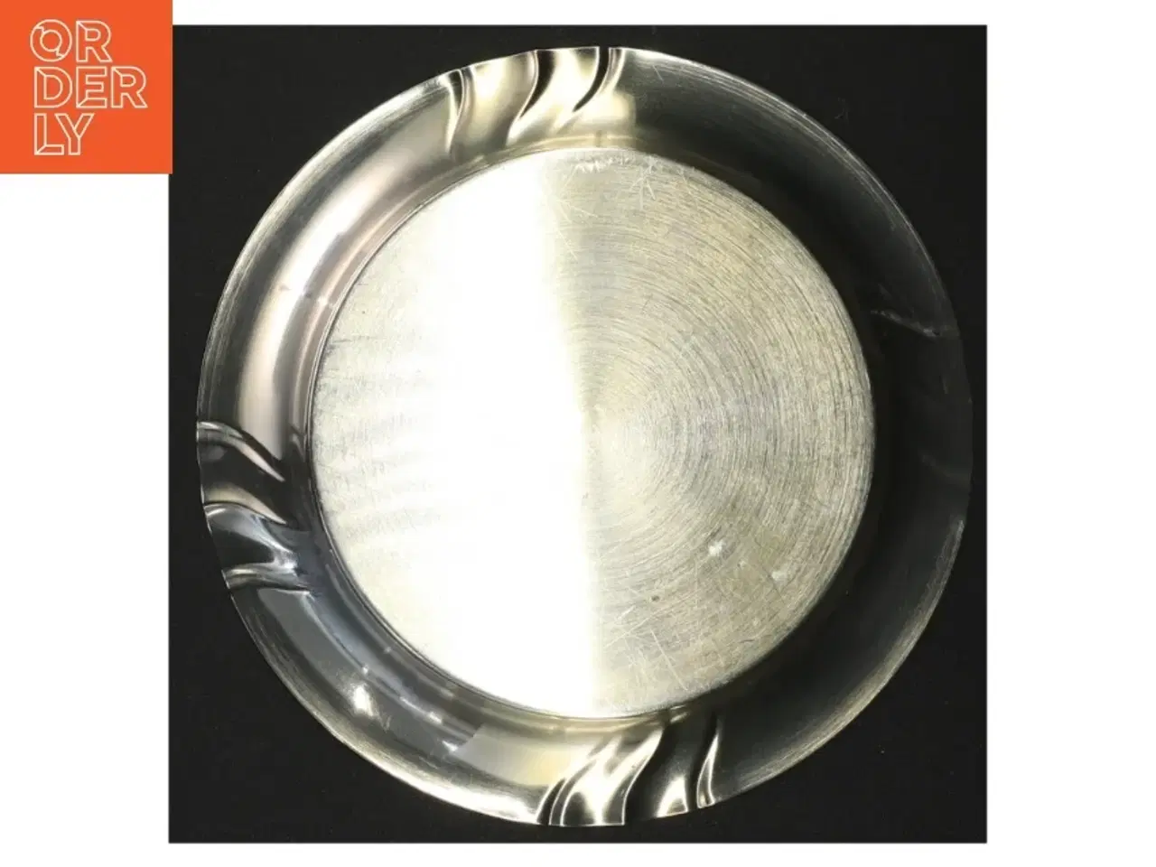 Billede 4 - Sølvfarvet metalbakke (str. 17 x 2 cm)