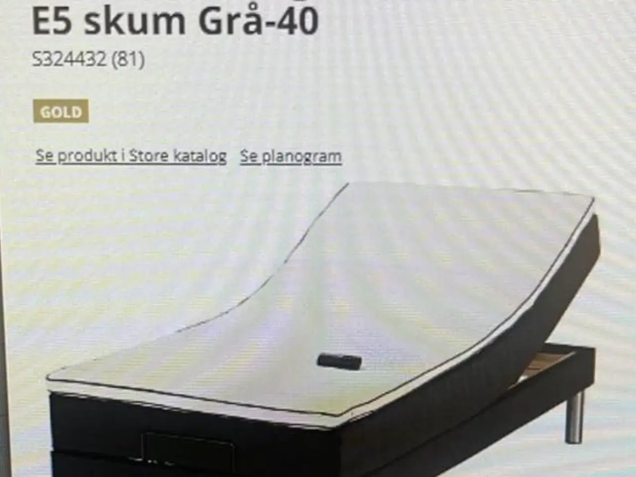 Billede 2 - 2x Elevationssenge 90x200 E5 Skum Grå-40