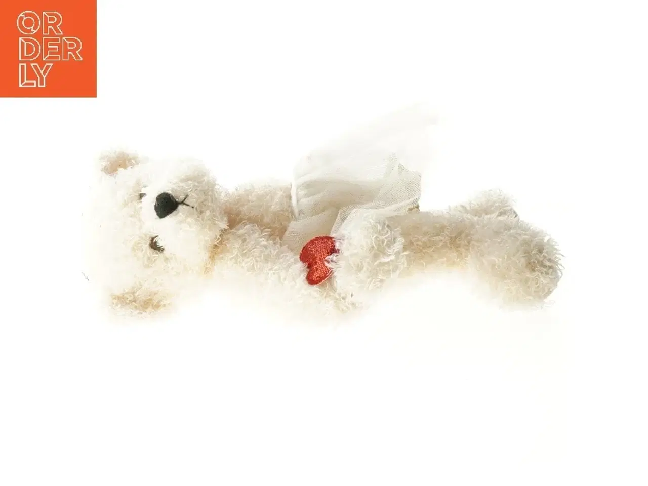 Billede 3 - Hvid bamse med kjole og tryllestav fra Bamse Kompagniet (str. 35x25 cm)