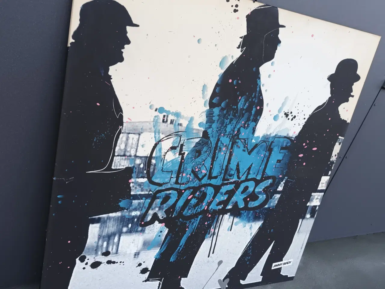 Billede 2 - STORT FLOT LÆRREDSTRYK 120X120 CM AF JIMMY BIRDY H