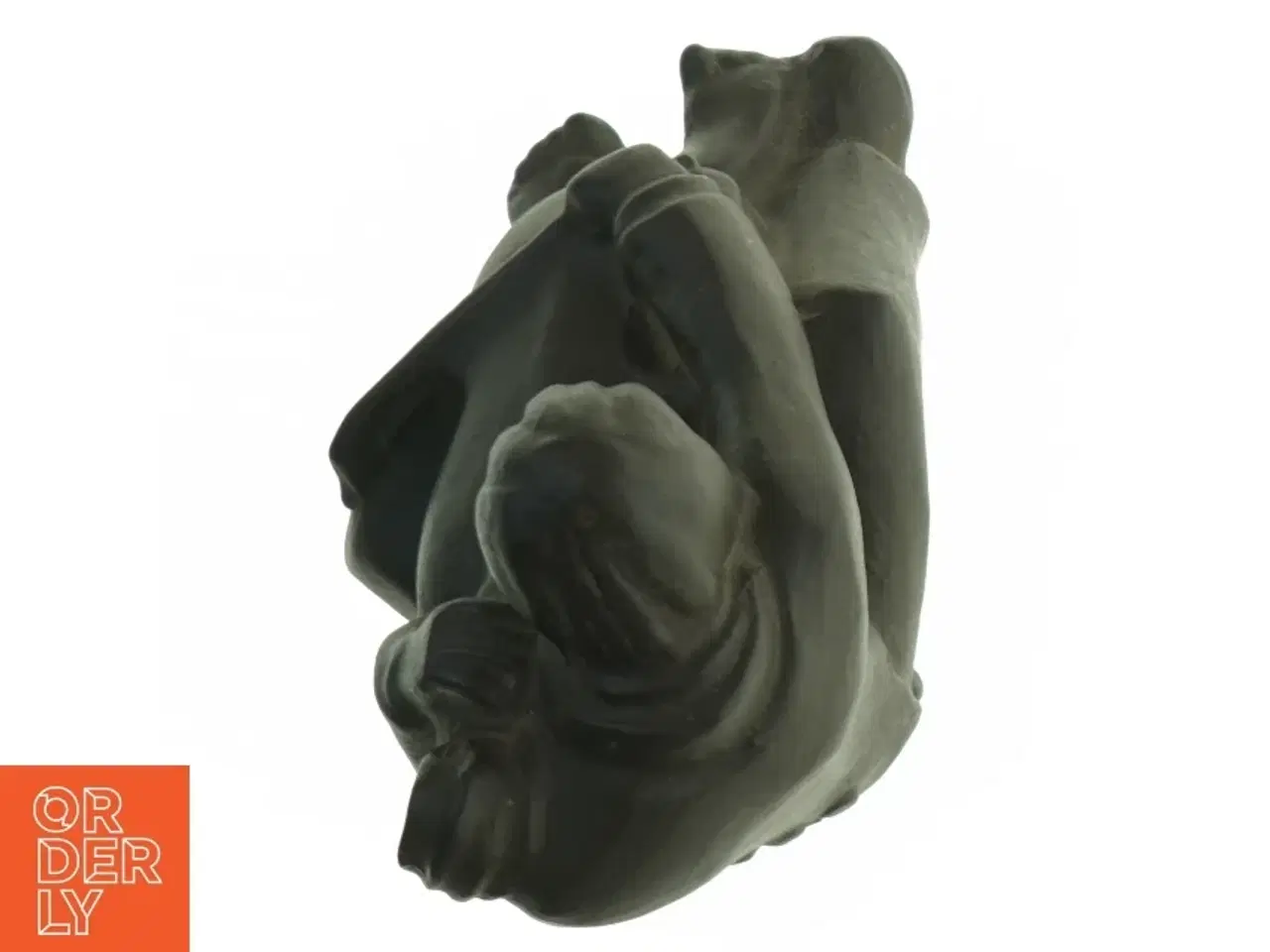 Billede 4 - Skulptur af siddende figur (str. H. 18 cm. b. 13 cm)