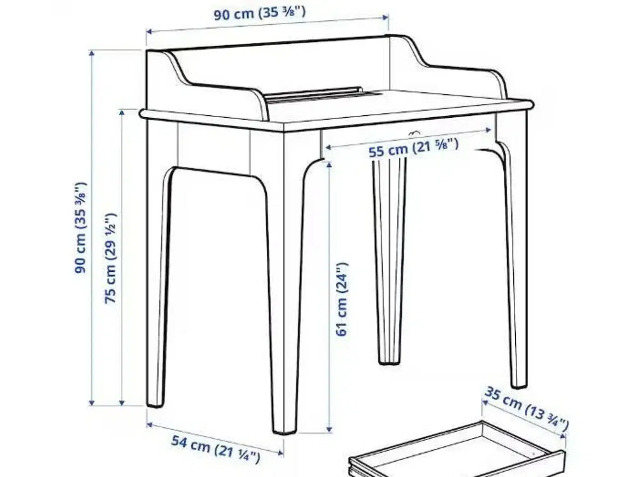 Billede 4 - Lommarp skrivebord fra IKEA 