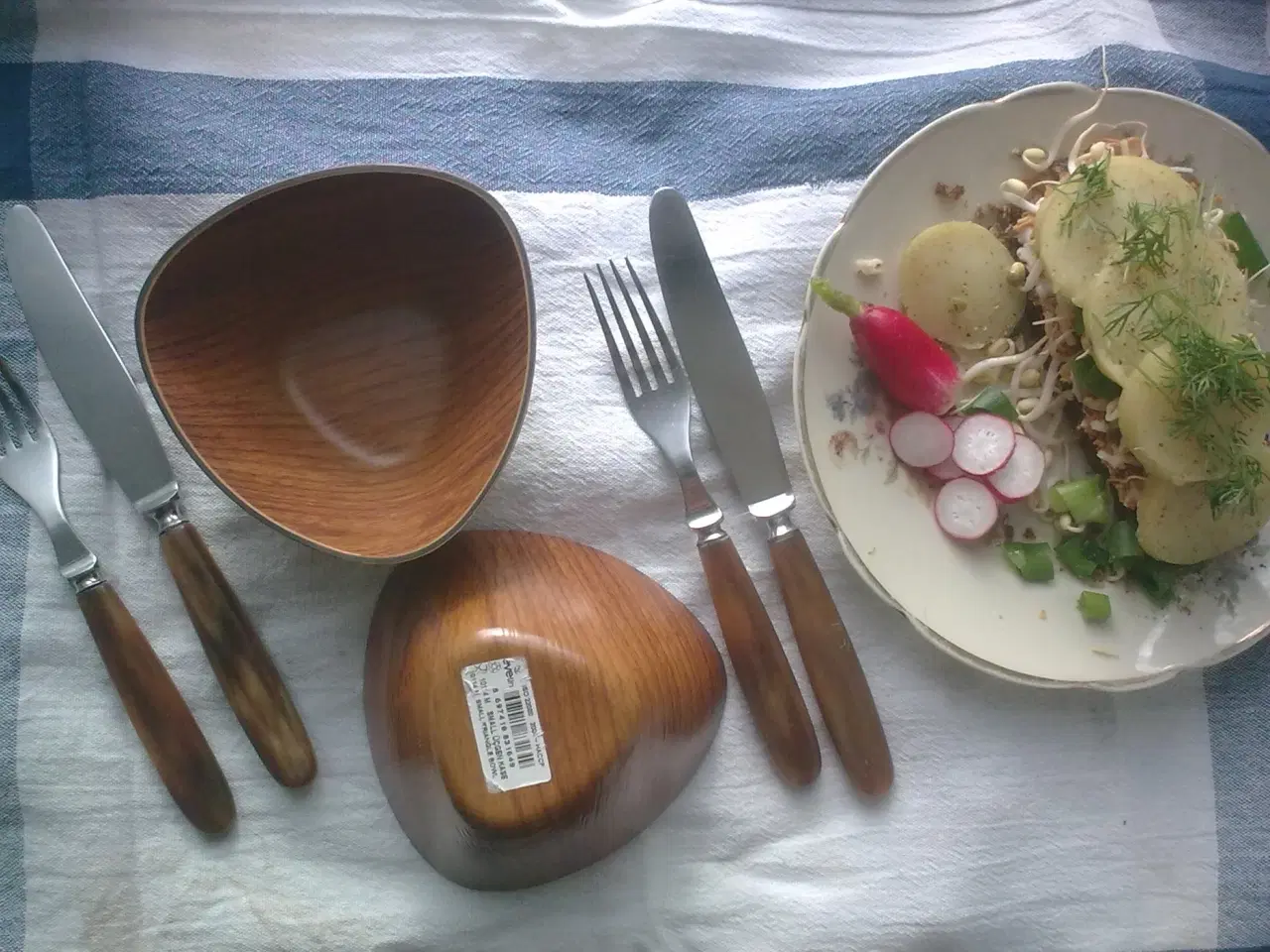 Billede 6 - Evelin slikskål imiteret træ MINI snack