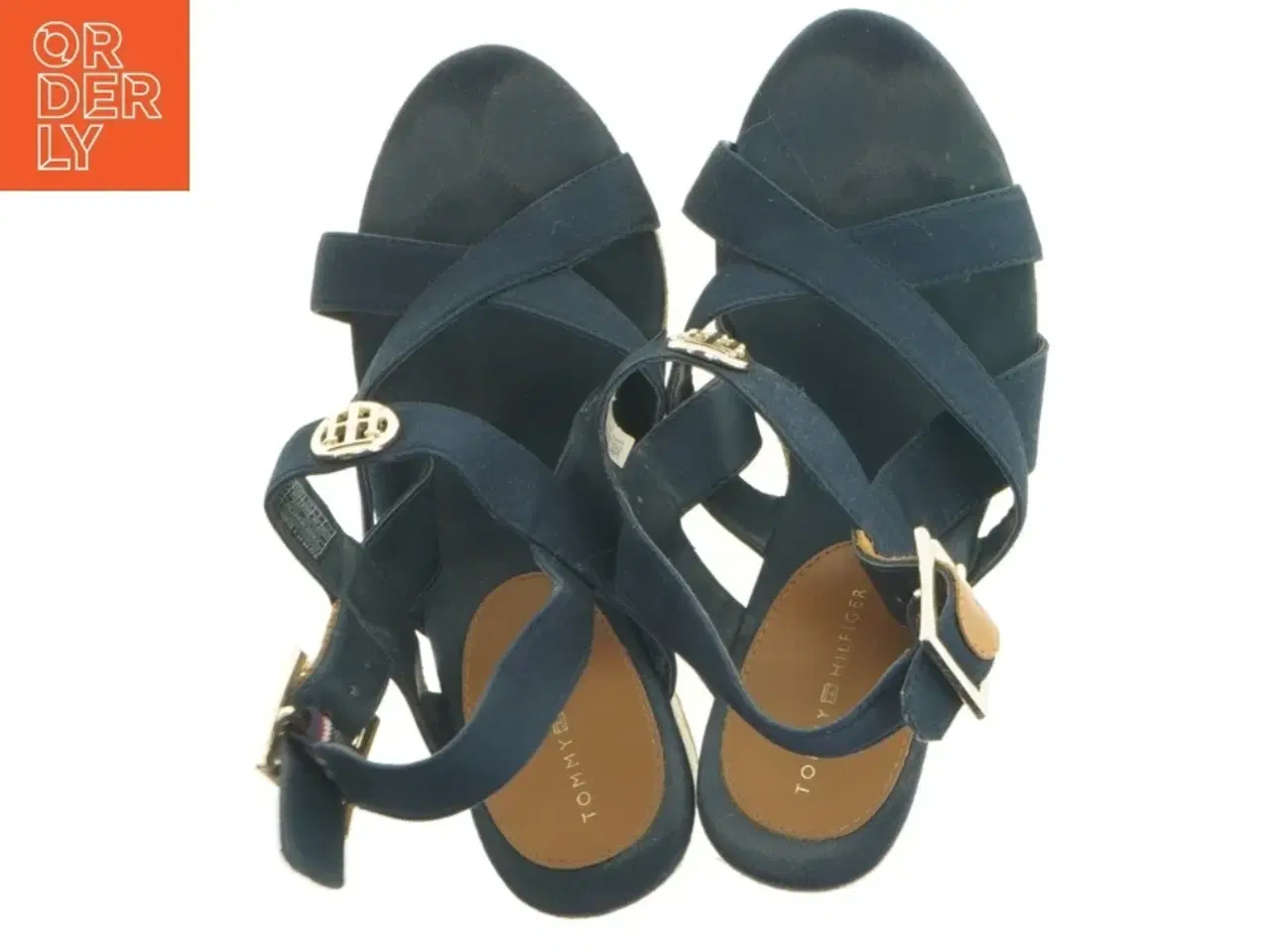 Billede 2 - Blå kilehælsandaler fra Tommy Hilfiger (str. 37)